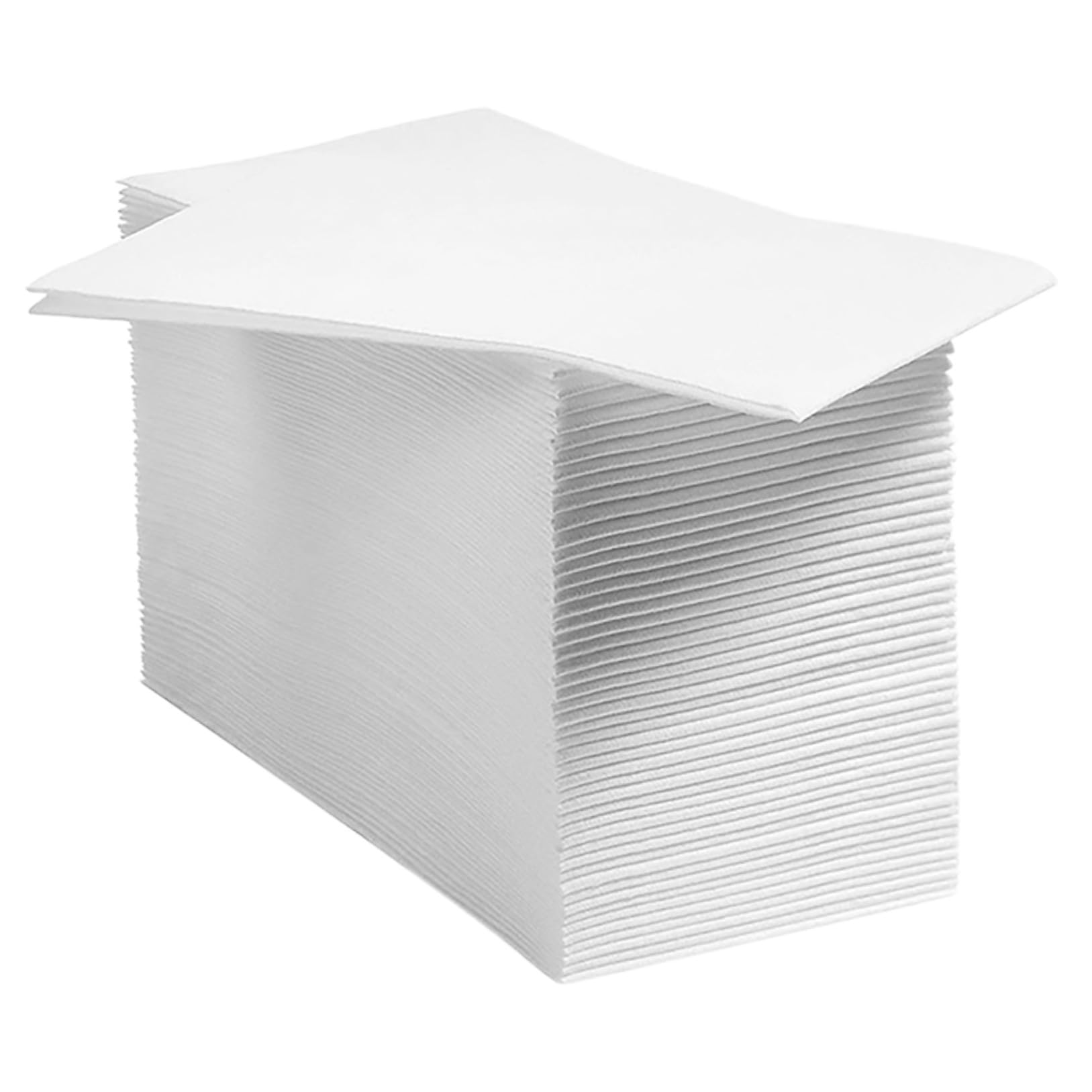 Serviettes de Table Épaisses 100 Pièces en Papier Blanc 40x30 Cm | Pliées à Usage Unique, pour Restaurant et Salle de Bain, Style Professionnel Élégant