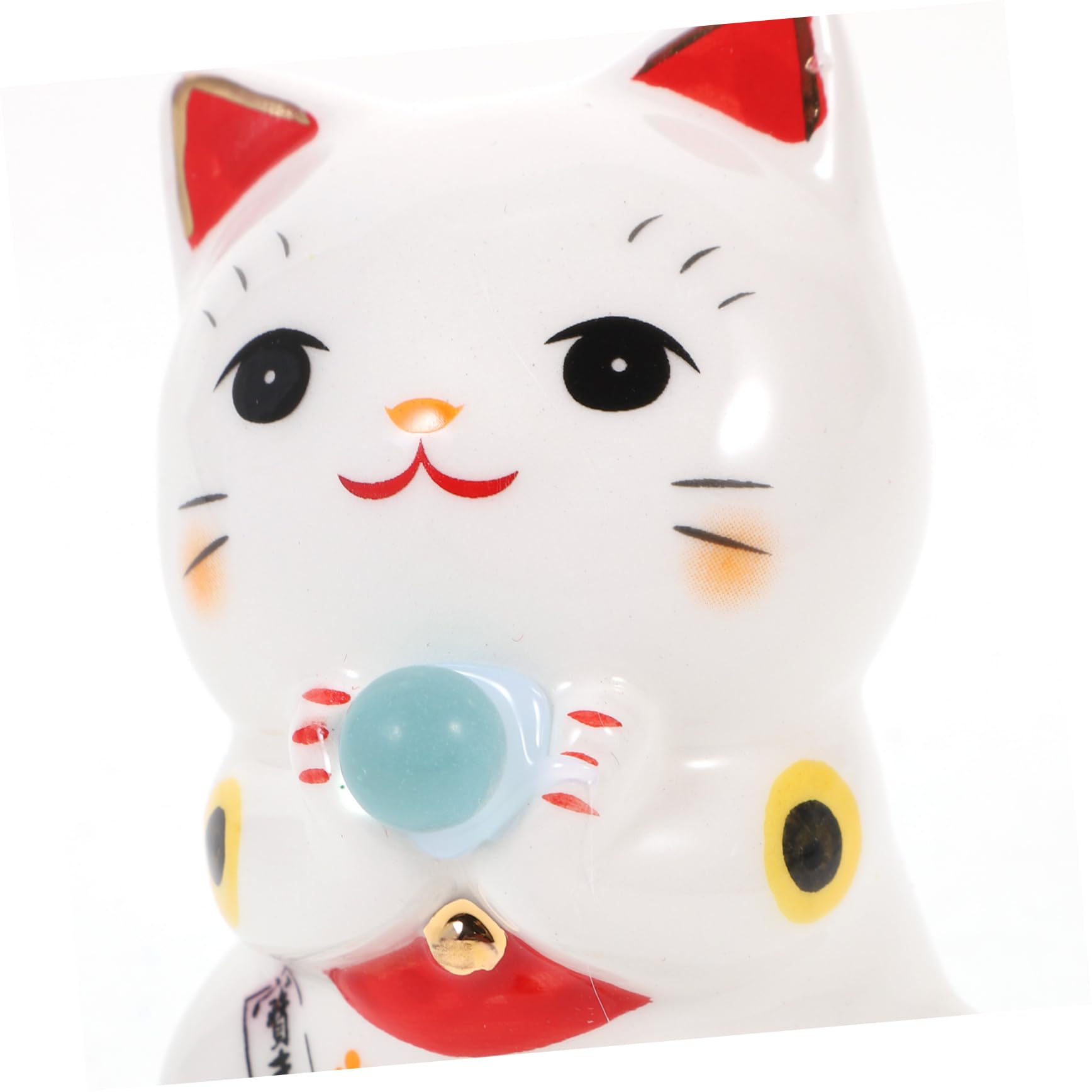 TOPBATHY 7 Pièces Chat Chanceux Statue Porte- Chat Maneki Neko Déoration Feng Shui Chinois Décor à La Maison Figurine De Feng Shui Décor Asiatique Mini Céramique Blanche