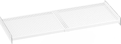 WEJIPP Divisor de estante de armario, estante de tensión de gabinete prescindible, estante de metal resistente para bricolaje, separador de estantes