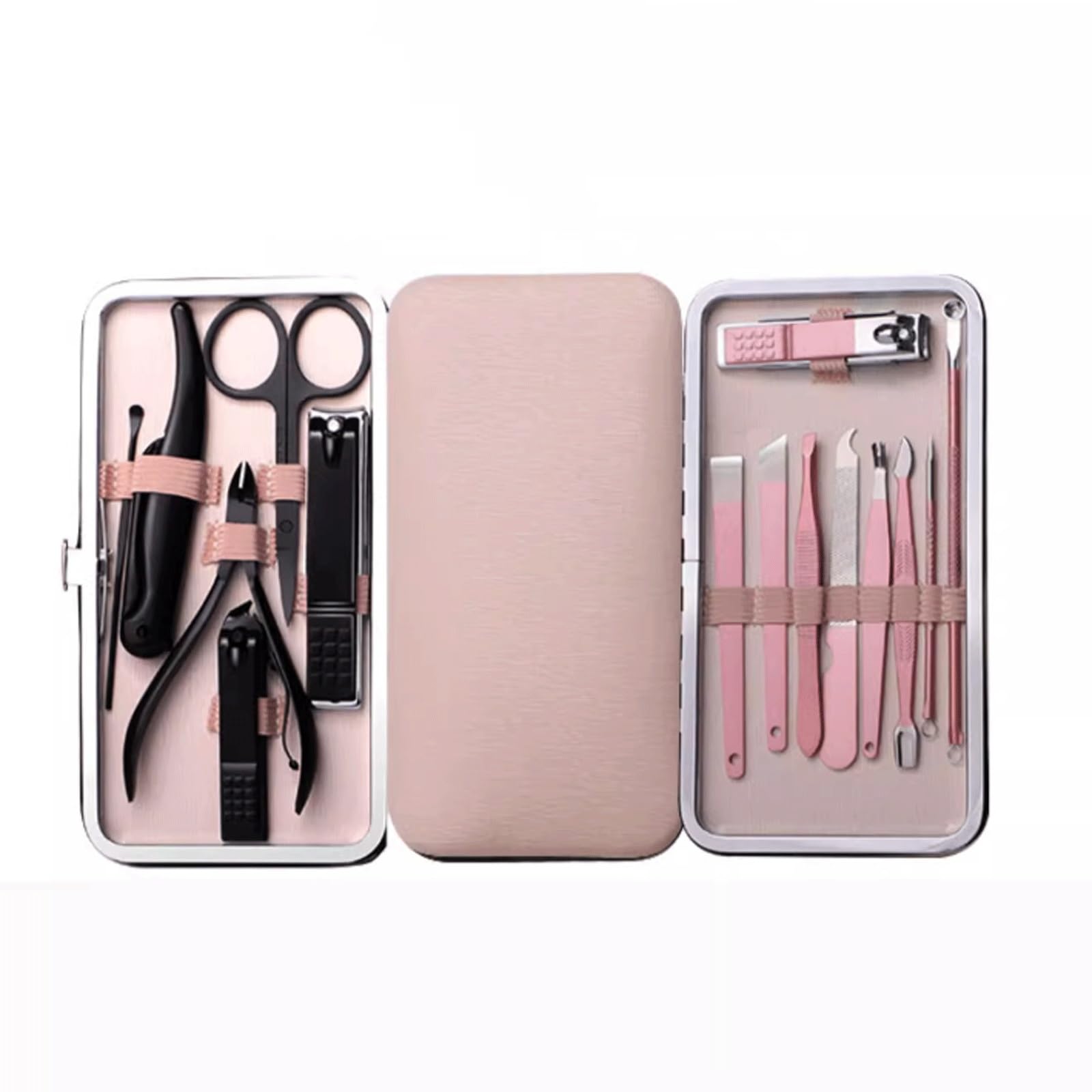 Set de cortaúñas, recortador de Cejas, cortaúñas antisalpicaduras, Cuchillo de pedicura portátil para pies, Set de Cuidado Personal.