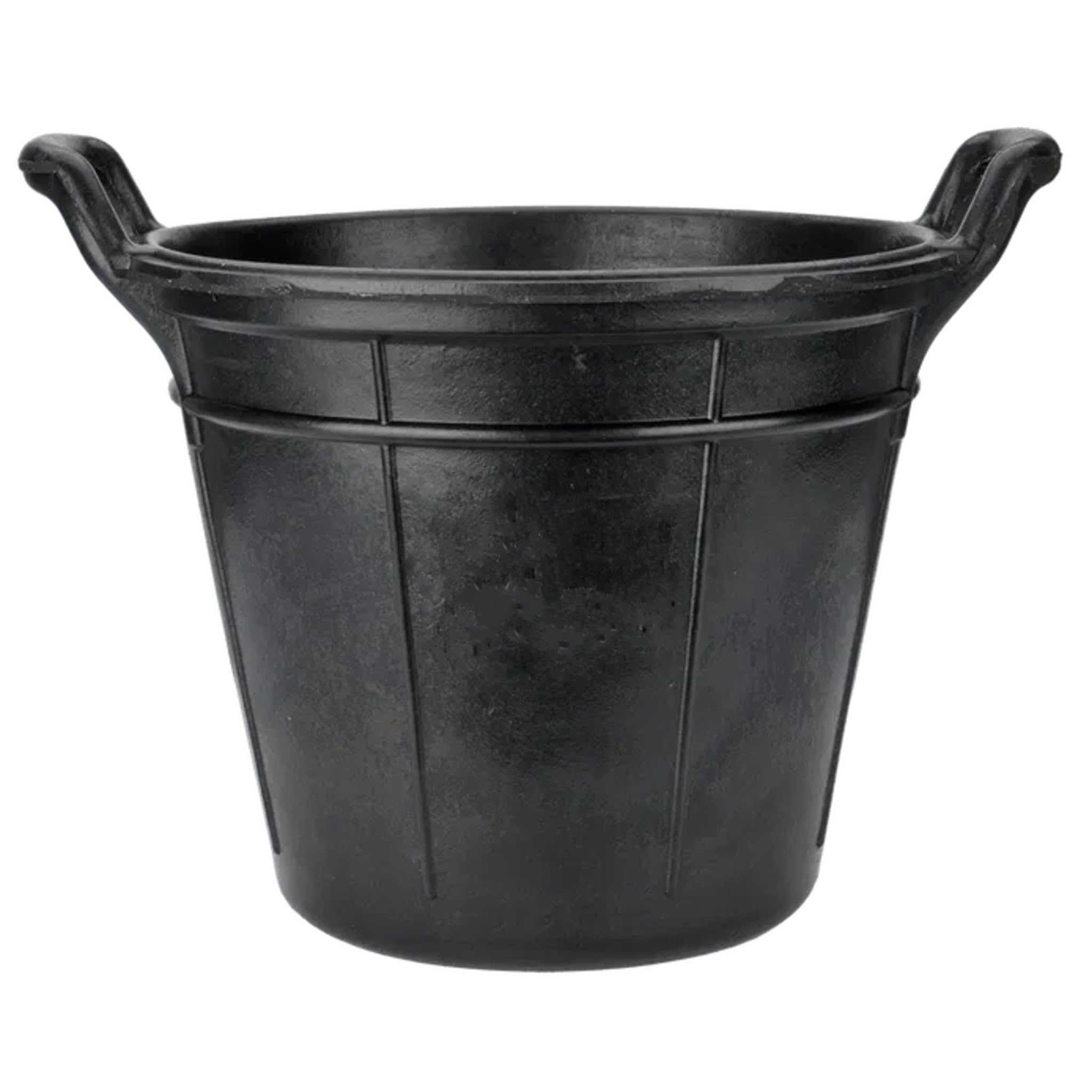 Bricoloco Cubo goma multiusos de caucho reciclado 18 litros. Capazo de goma con dos asas altura 290 mm y boca de 360 mm (5)