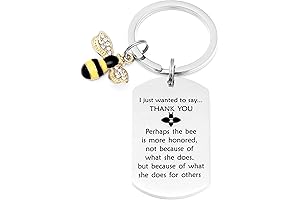 Honeybee Bumble Bee Gifts Jewelry Keychain Super Bee Charm Keychain