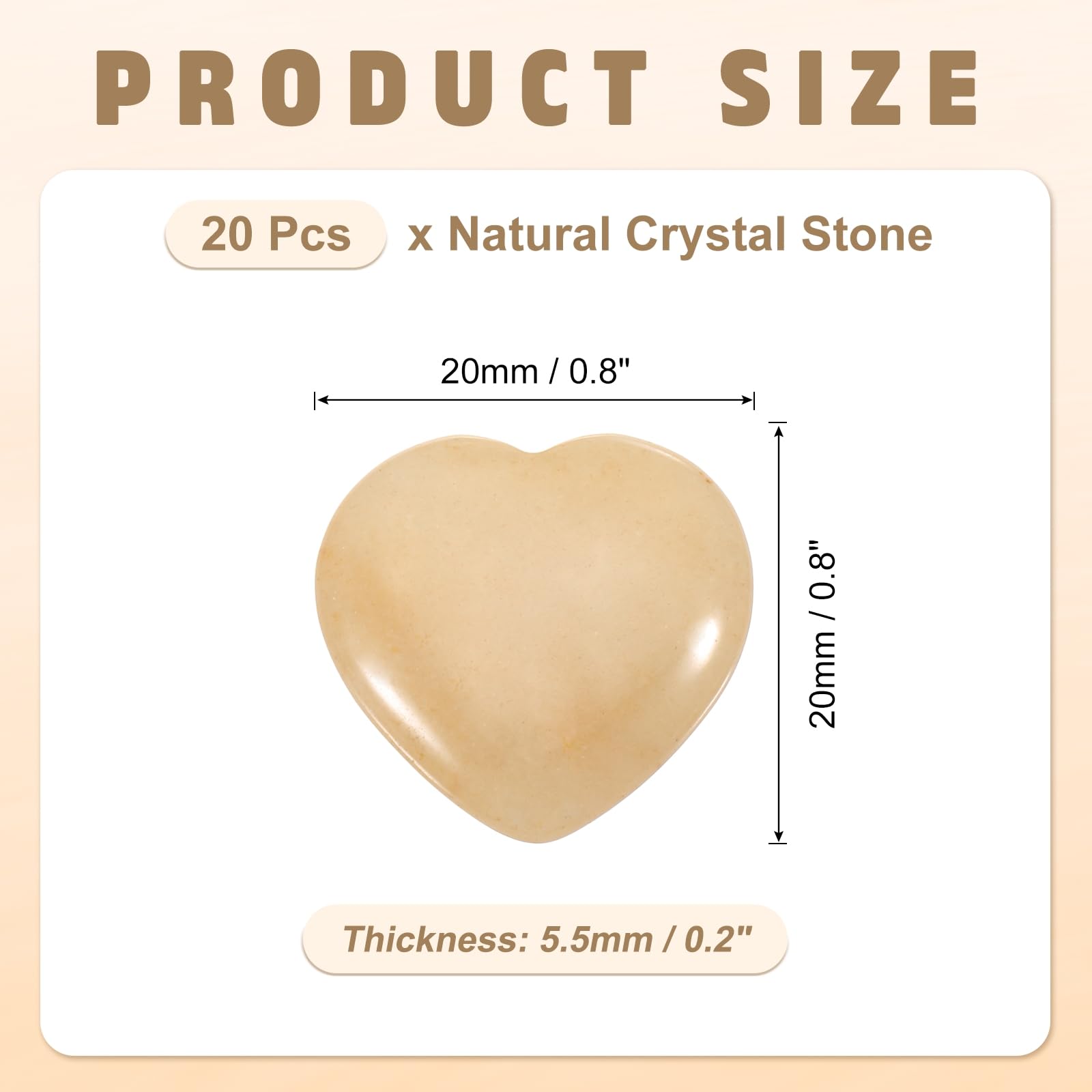 PATIKIL 20 Pcs Natural Heart Shaped Crystal Stone, 1 Inch Mini Polished Love Gemstone Crystal - Image 2