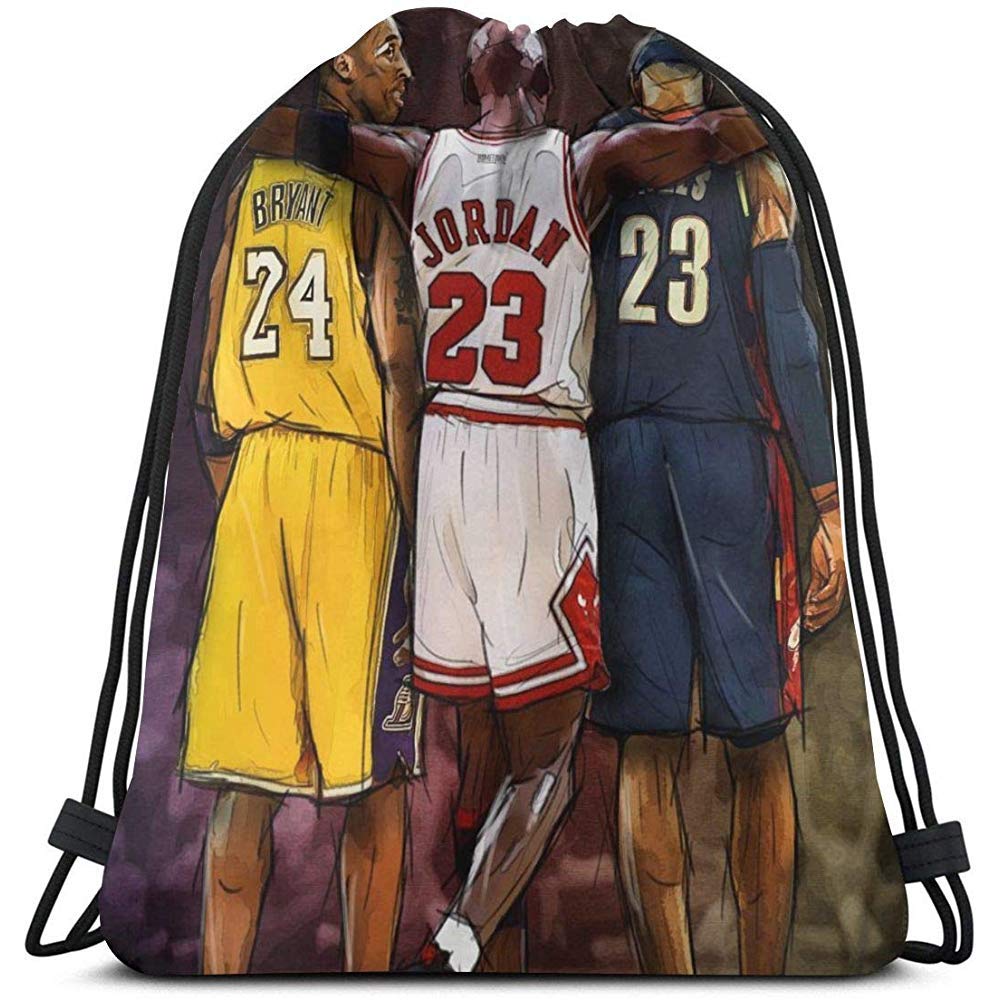 Drawstring Bag,Basketball Legend James-23 Mamba-24 Drawstring Backpack Bag Impressive Drawstring Backpacks For Climbing Hiking Travelling