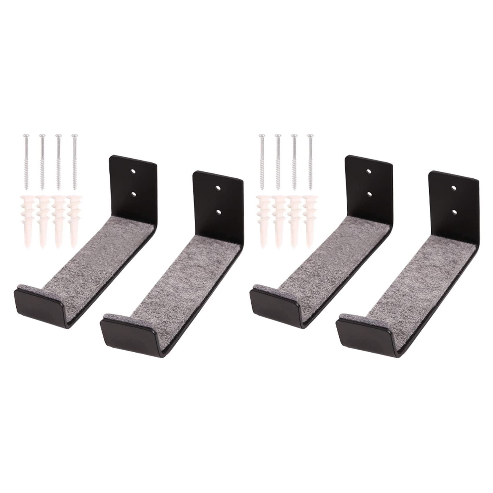 Fegtrty Juego de 2 estantes de pared para tablas de surf, soportes para tablas de surf para montaje en pared, almacenamiento para tablas cortas y longboards