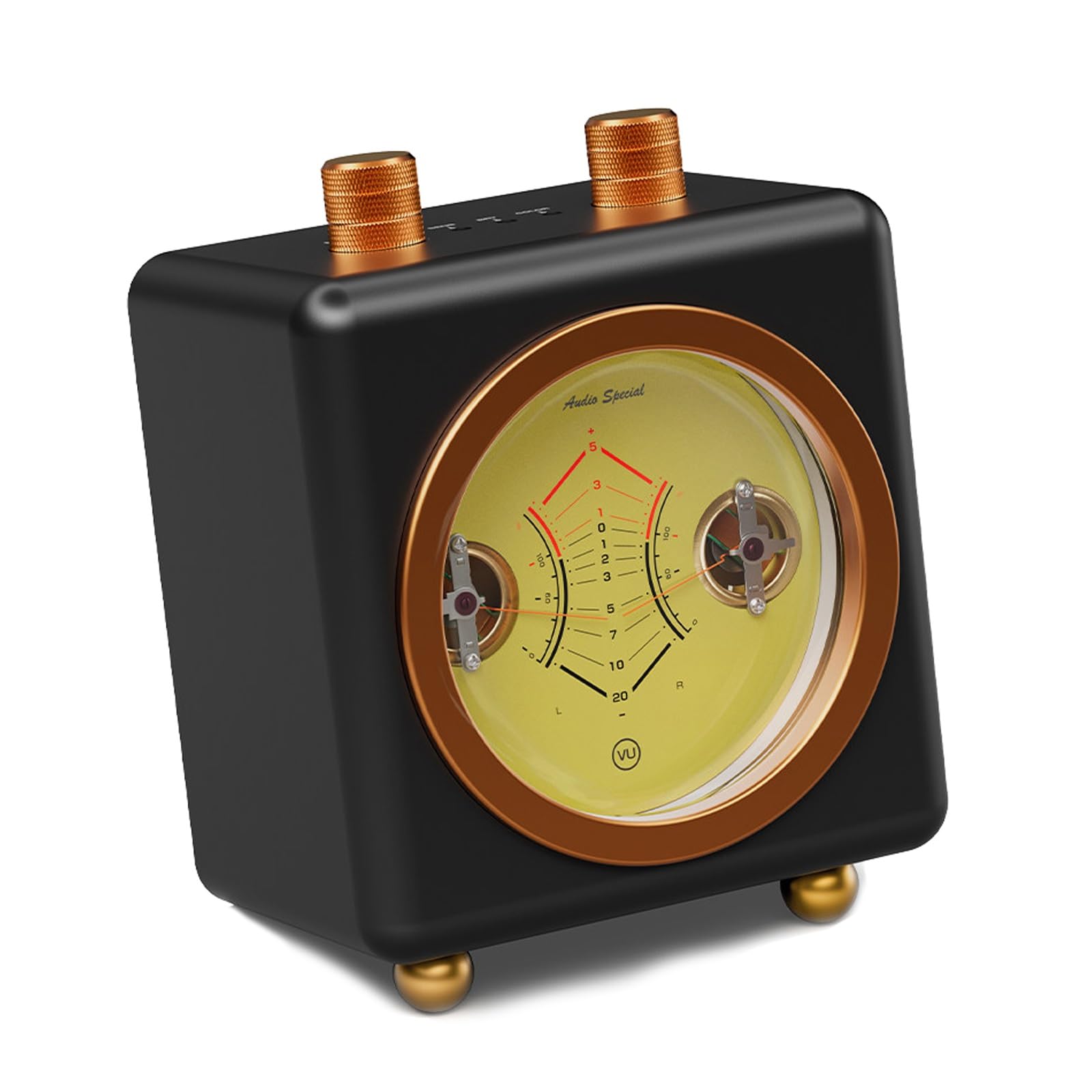 VU Meter Audio, Retro-Musik-Rhythmus-Licht mit Helligkeit und Hintergrundbeleuchtung, Farbe einstellbar, Sound-reaktive LED-Lampe, Desktop-Umgebungslichter für Spielzimmer-Dekoration