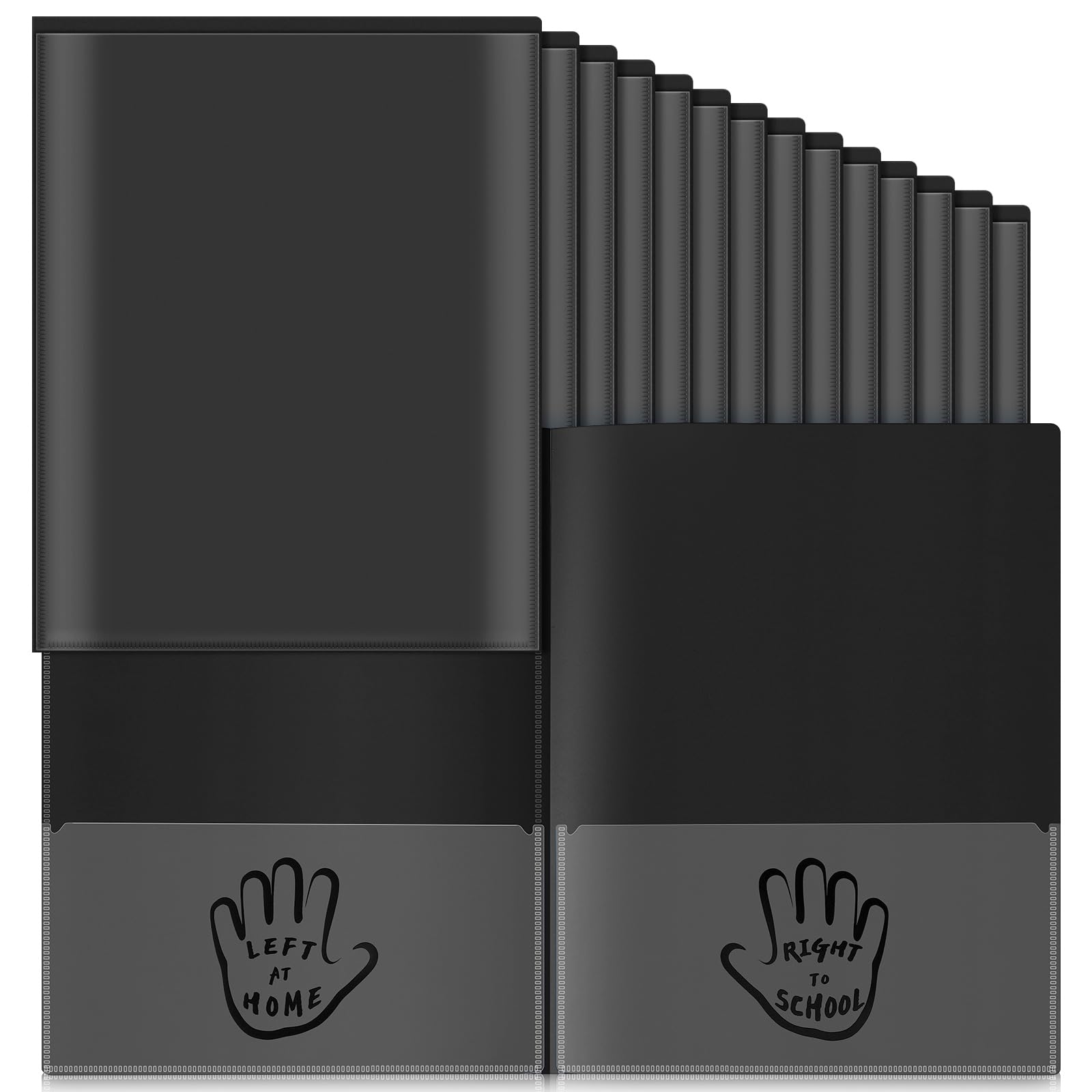 Photo 1 of Henoyso 24 Pack Black Plastic Homework Folders