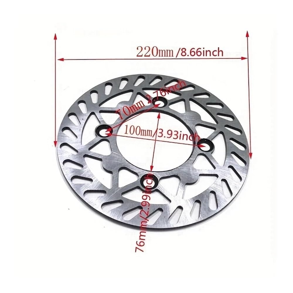 190mm 210mm 220mm Stalowy motocykl terenowy Dirt Bike Przednia i tylna tarcza hamulcowa Śruba montażowa płyty wirnika tarczy hamulcowej(Steel 220MM Front)