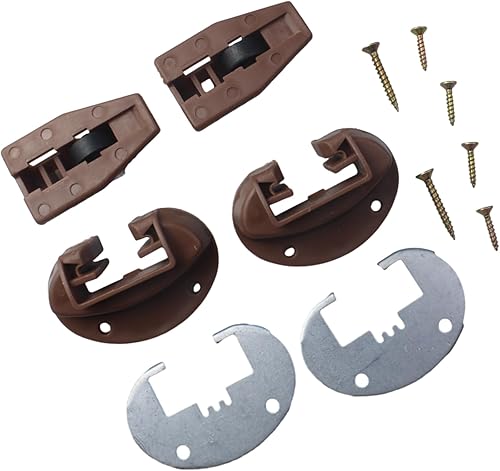 Miniatura 10 de FDXGYH 10 guías de cajones de plástico para cajones, guías de riel de cajón para aparadores y sistemas de cajones blanco