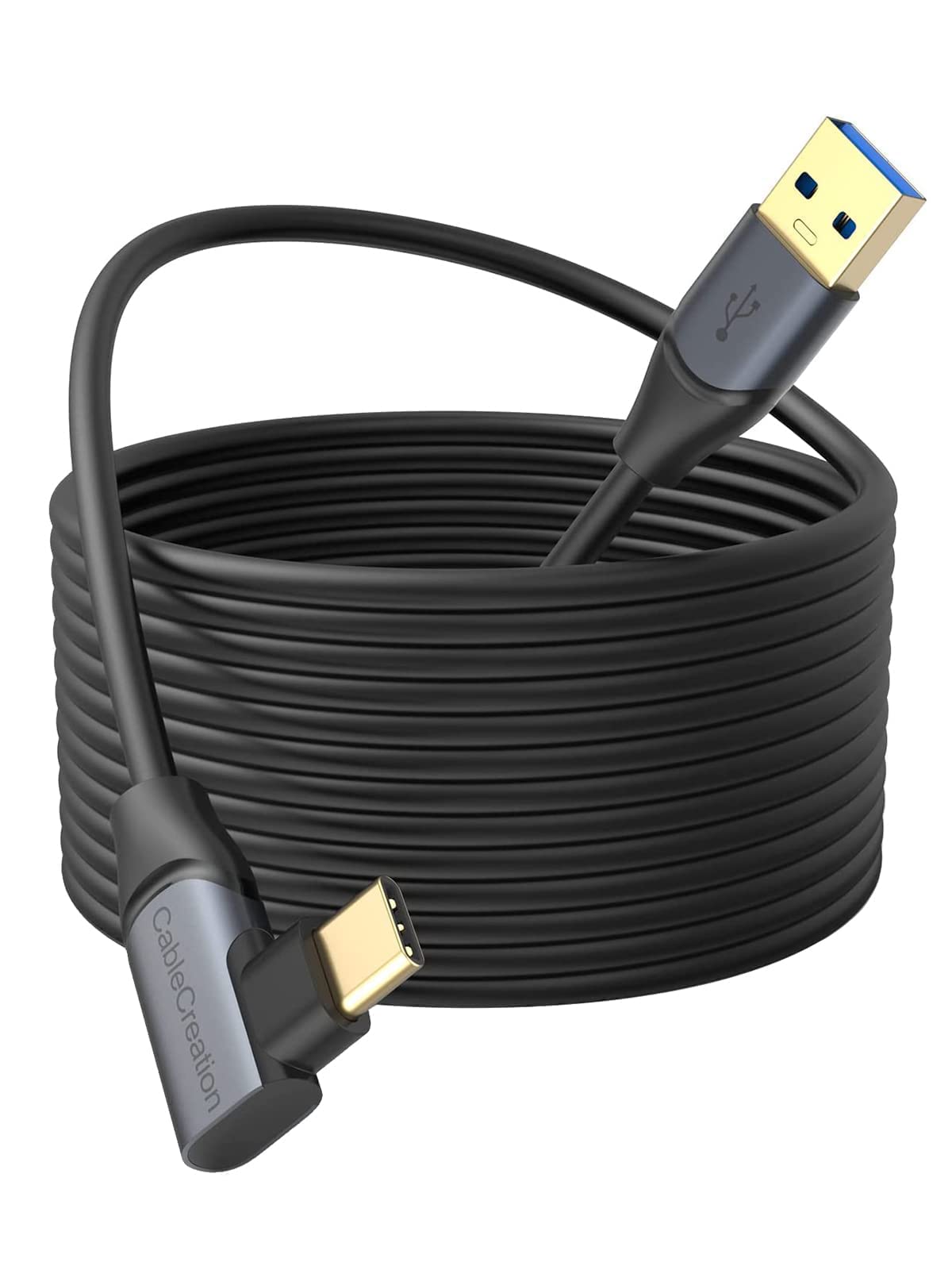 CableCreation16FT USB to USB C 3.1 Link Cable Compatible with Meta Quest Pro/Quest3/Quest2/Pico4, 5Gbps Highly Speed VR Headsets Accessories Gaming PC, 5 Meters