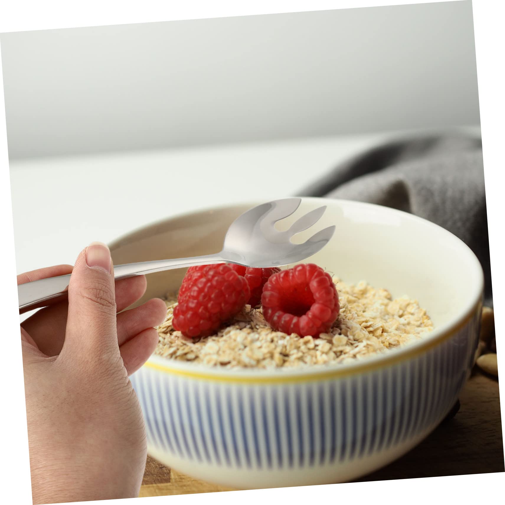 MOLUCKFU 4pcs Stainless Steel Salad Fork Serving Utensils Buffet Fork Flatware Bistro Fork Tasting Fork Cake Fork Fruit Forks Bbq Fork Dessert Forks Barbecue Fork 304 Stainless Steel Silver