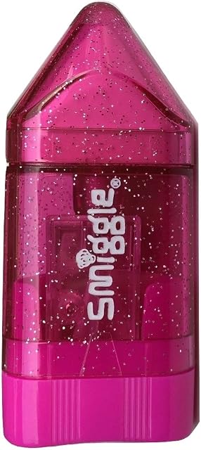 Smiggle 2-in-1 Pencil Sharpener & Eraser - Sparkle Pink