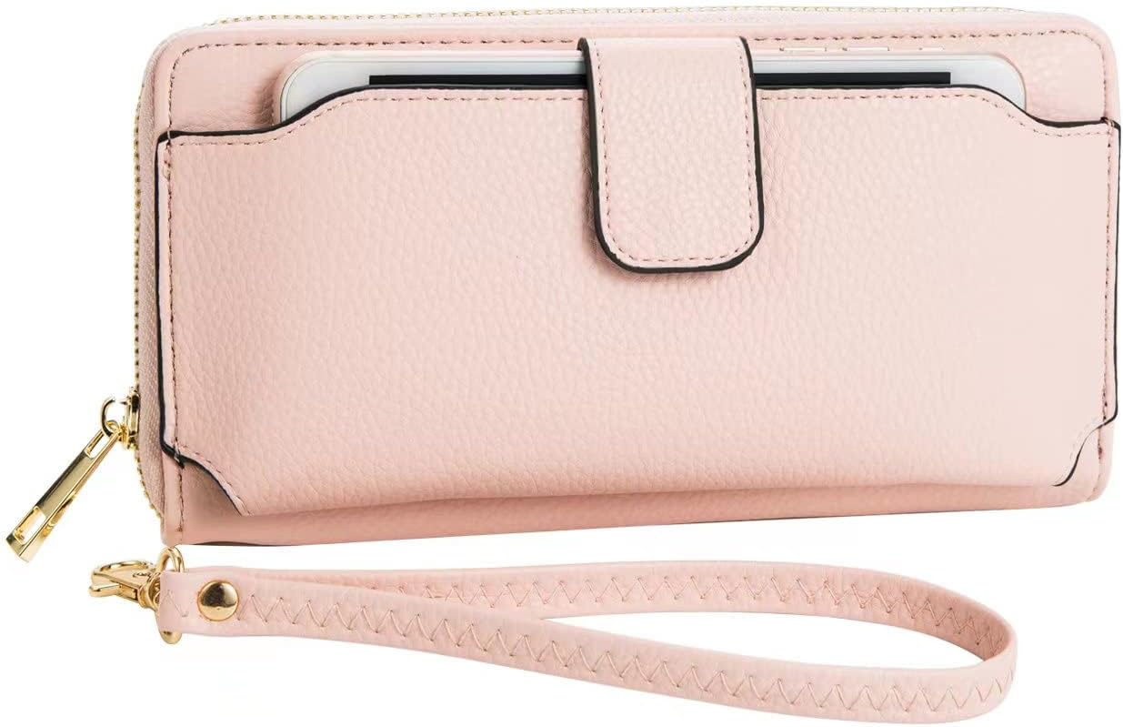 Women Wristlet Wallet with Cell Phone Holder Zip Around Handbag …