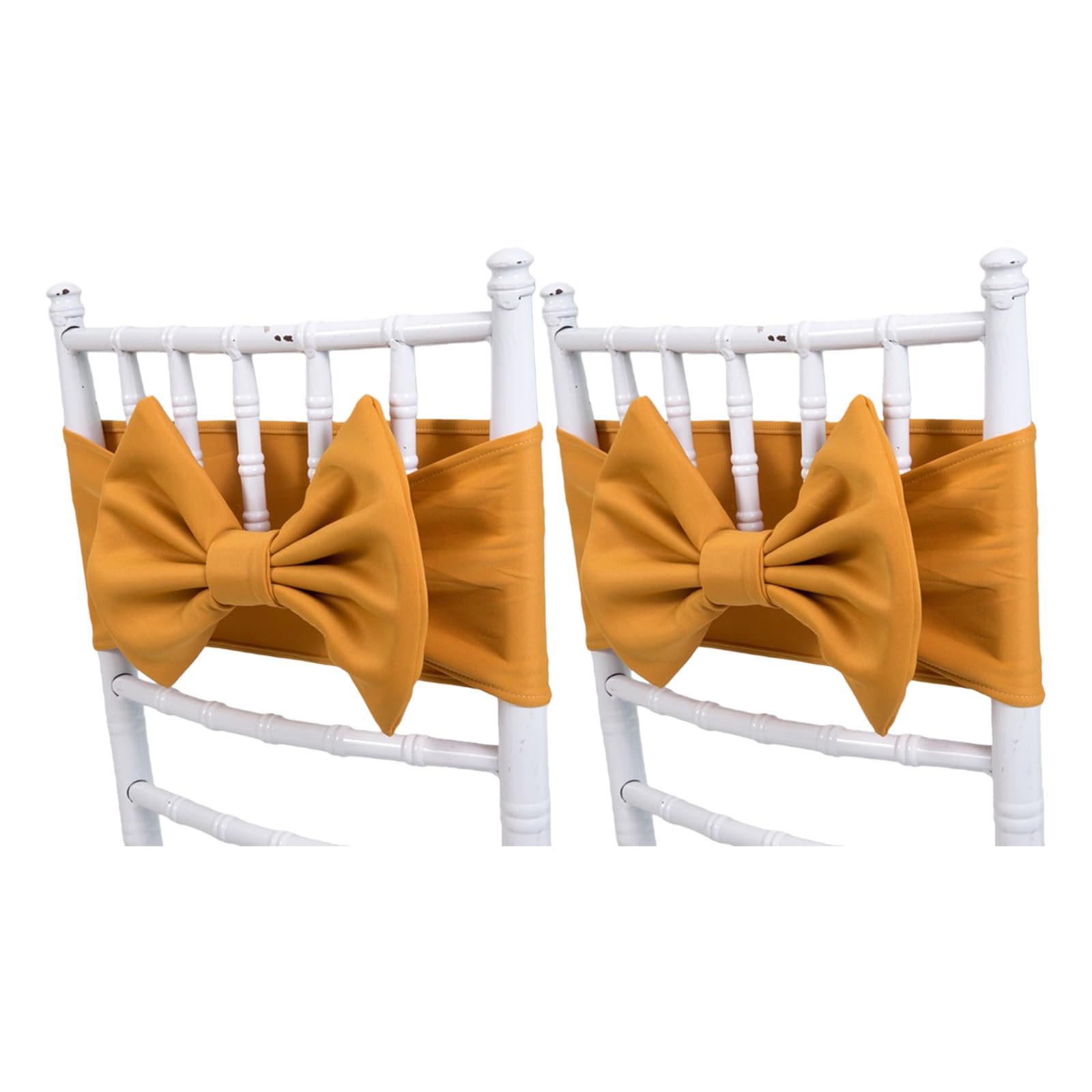 Chair Bows Tie Chair Back Sashes Decors Set of 2 for Weddings and Parties Event for Enhancing Venues Elegances Elastic Stretchable Tie