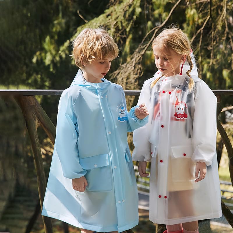 Kids Raincoats,Reusable Rainwear for Boys Girls Waterproof Rain Poncho Toddler Raincoat Rain Jacket2