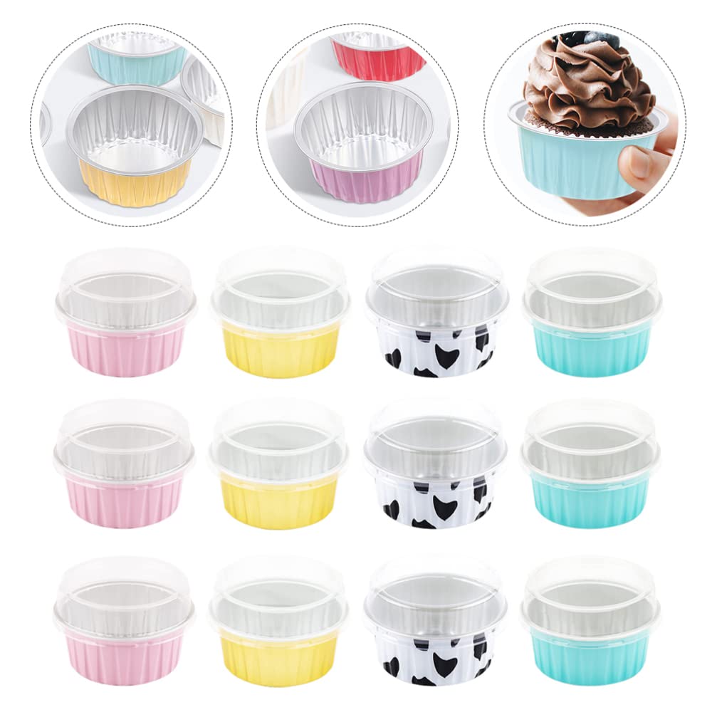 OKUMEYR 100pezzi Pirottini Alluminio Spessi Per Muffin Mini Cupcake Stampi Usa e Getta in Foglia Dorata Per Compleanni Matrimoni e Feste Tema