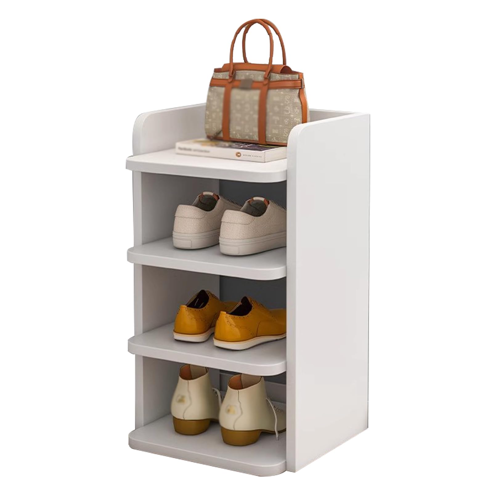 Rangement vertical pour chaussures gain de place meuble bois étroit