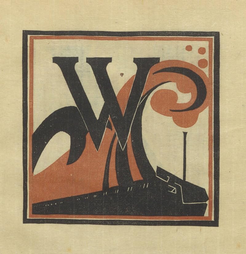Litery zaprojektowane i wycięte na blokach linoleum Pl.23 (1920) plakat wydruk autorstwa Columbia University Teachers College (24 x 36)