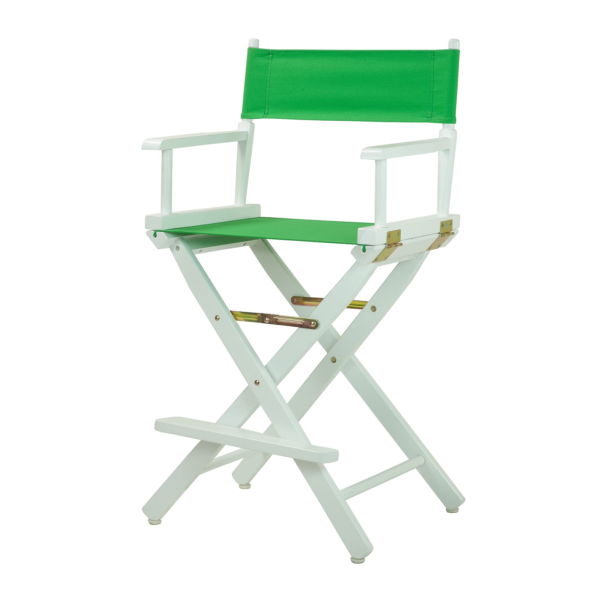 24" Director's Chair White Frame-Green Canvas