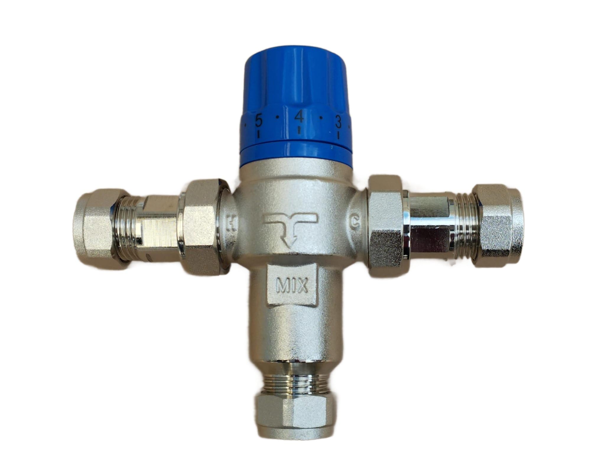 Valvola Termostatica Miscelatrice Ottone Cromo - DN20 3/4, Regolazione 20-65°C Per Impianti Solari E Idraulici - Foto 8