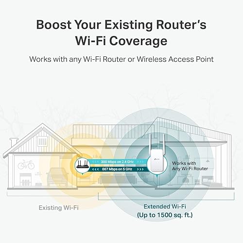 Miniatura 4 de TP-Link Extensor WiFi AC1200, la mejor elección de presupuesto Engadget 2023, amplificador de señal de 1.2Gbps para el hogar, banda dual
