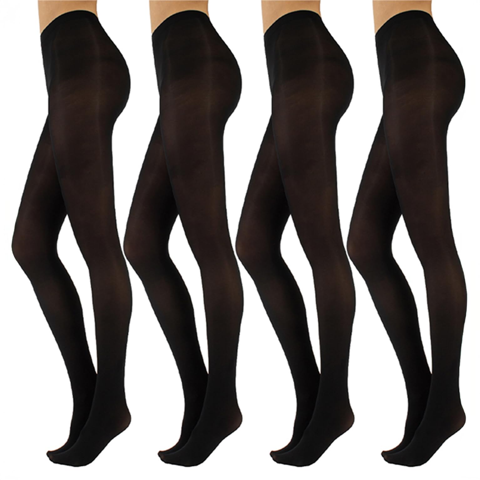 4 PAIRS WOMAN OPAQUE TIGHTS MICROFIBER PANTYHOSE