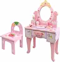 鏡台　ドレッサー　パステルピンク　姫系　地雷系　おままごと　キッズドレッサー Amazon | Kziazoi ままごと ドレッサー おもちゃ 姫系 子供