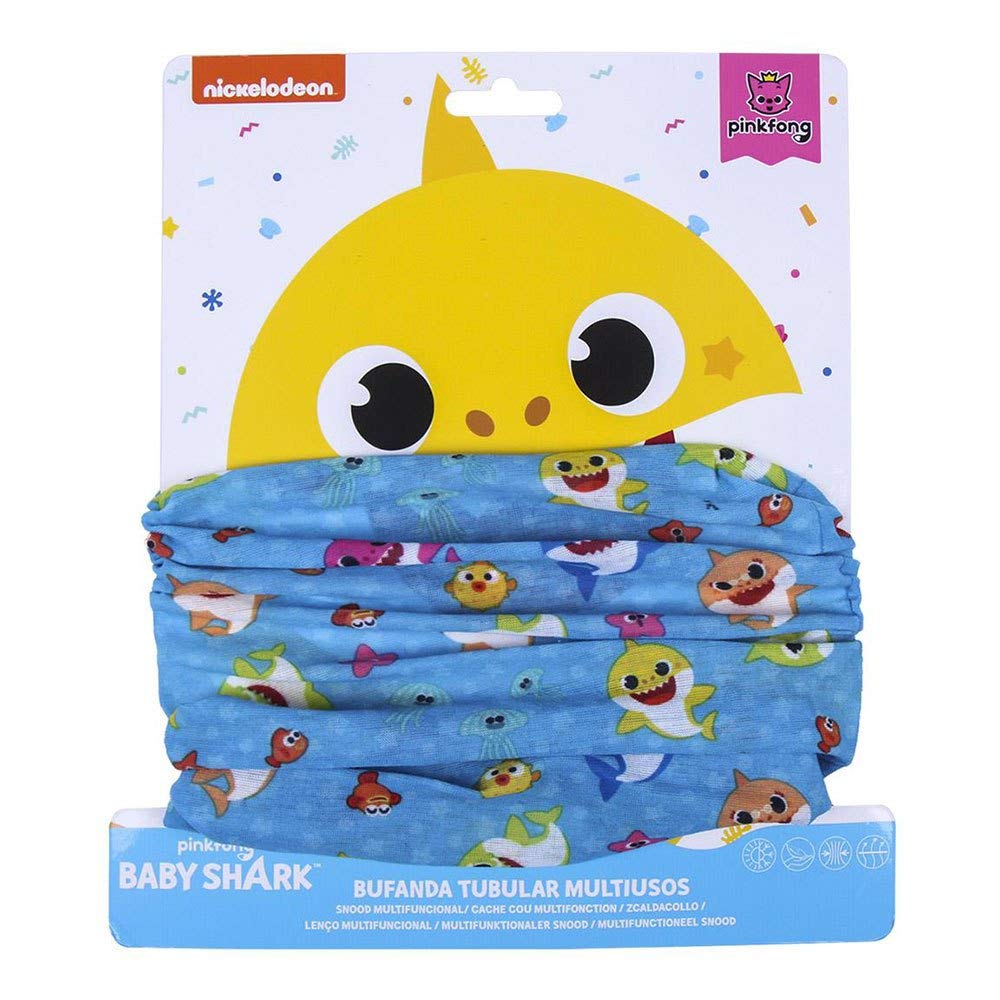 CERDÁ LIFE'S LITTLE MOMENTS Braga para el Cuello Infantil Baby Shark - Licencia Oficial Nickelodeon, Azul, Talla única