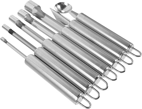 Miniatura 4 de PRETYZOOM 2 Sets Corer Hand Tools Red Dates Core Remover Kitchen Gadget Metal Removers Cherry Peppers Cherry Pitter Jujube Squeezer Grape Peeler