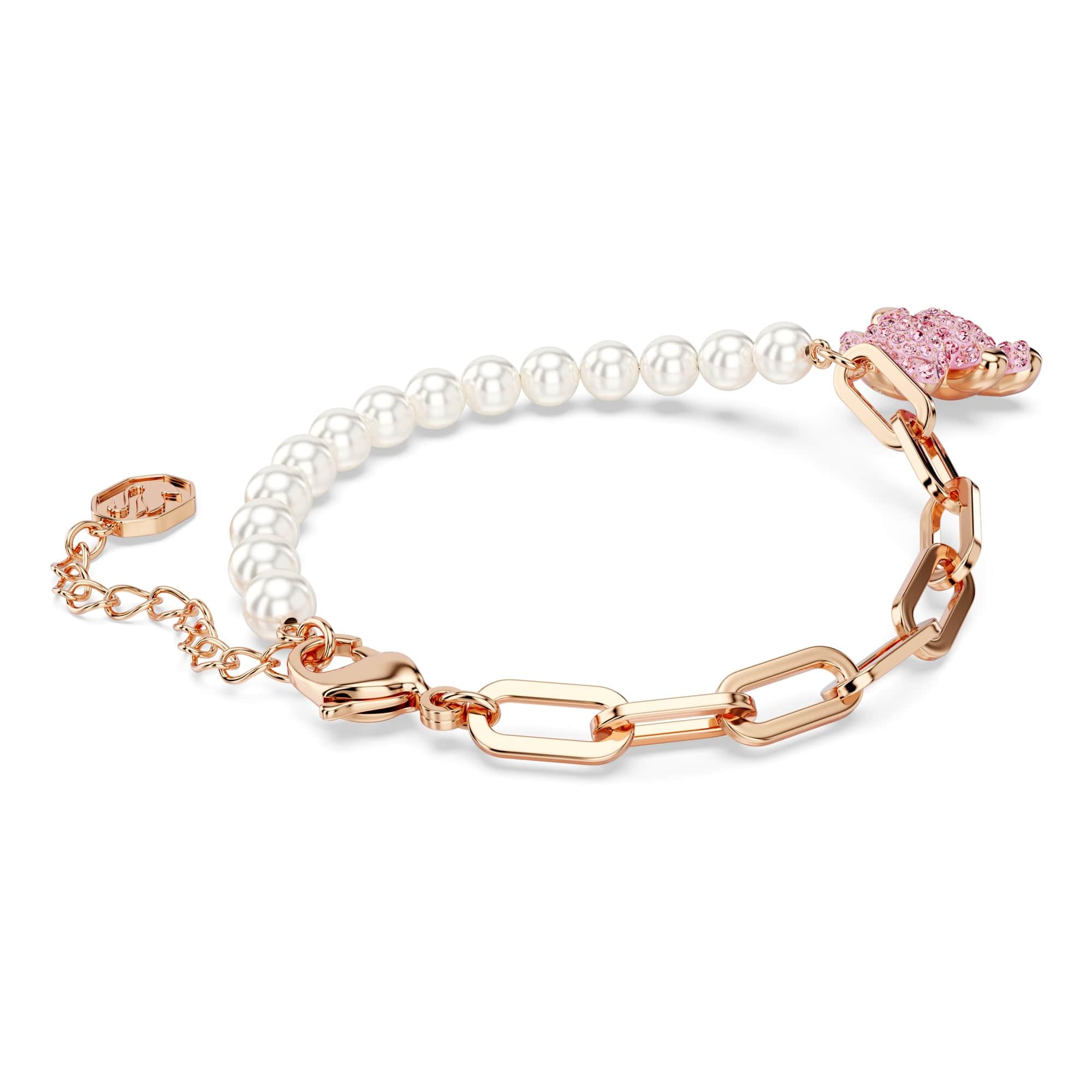 Swarovski Teddy damska bransoletka pozłacana różowym złotem 5669169