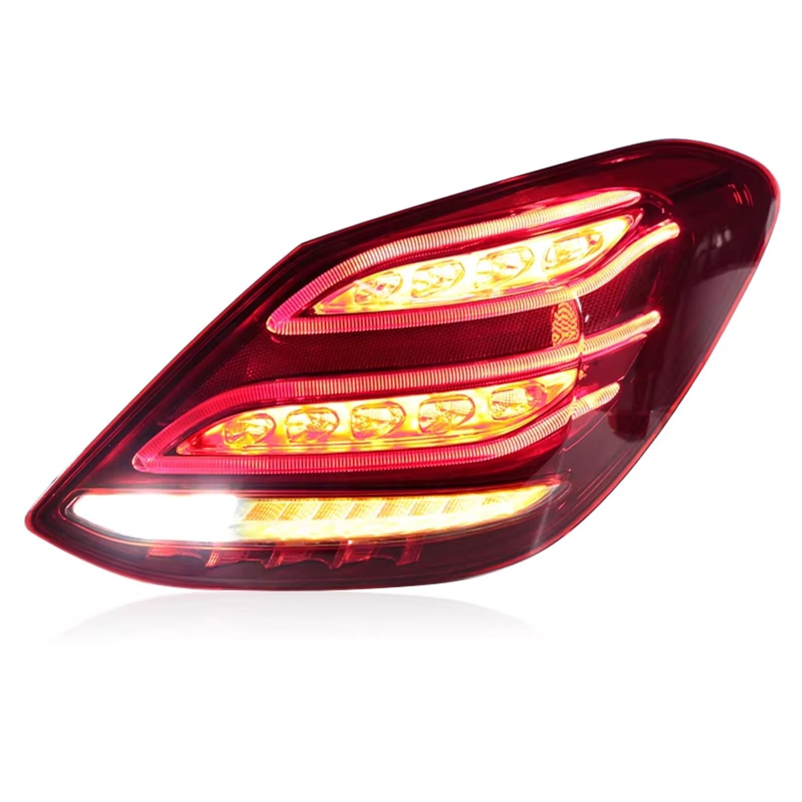 Piloto Trasero Para Mercedes Para Benz Clase C W205 C300 C260 C200 2014-2018 Señal Giro Parada Freno Lámpara Marcha Atrás Luces Traseras Conducción Piloto posterior(bien)