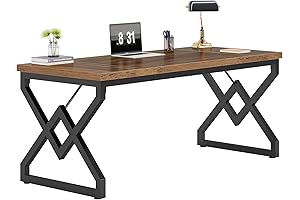 Tribesigns 63 Inch Executive Desk: Spacious Home Office Workstation