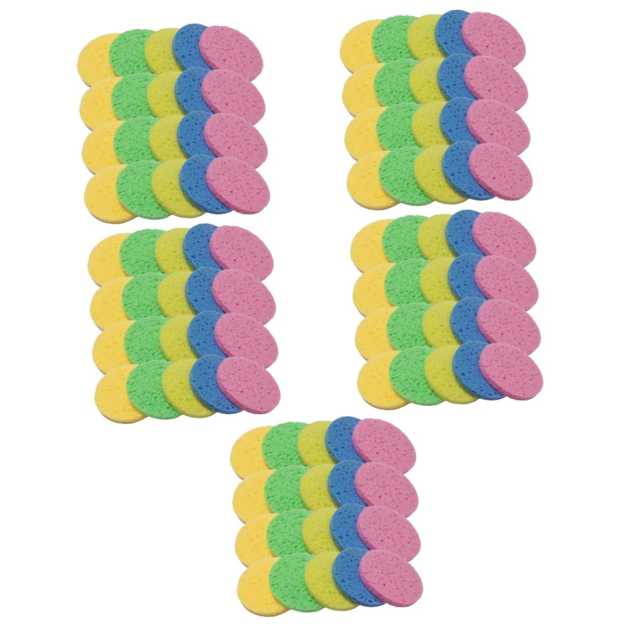 FRCOLOR 150 Piezas limpieza pulpa de madera algodón esponja maquillaje esponja de maquillaje almohadillas para lavar la cara toallita desmaquillante esponjas esponja de lavado de cara