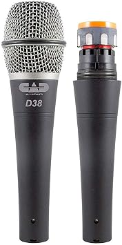 CAD Audio D38X3 3-Pack Supercardioid Handheld Microphones Neodymium Capsule, Articulate Vocals, Carry Case & Clips