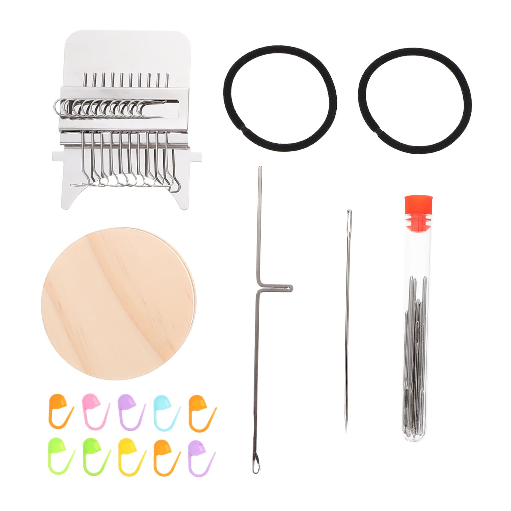 ERINGOGO Clothes Mending Weaving Loom 10 Needle Mini Knitting Machine for Intellectual Development Parent-Child Interaction