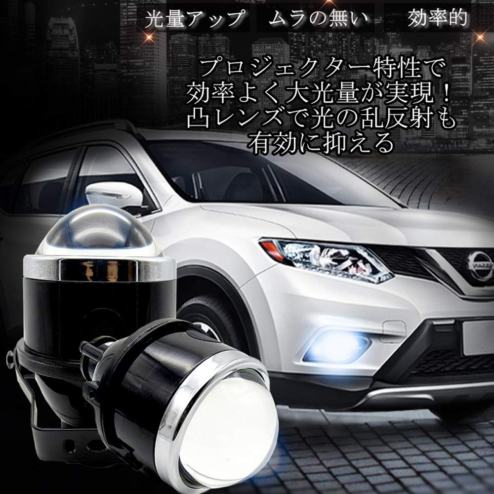 Amazon | 車用 12V/24V プロジェクターレンズ フォグランプ ガラス