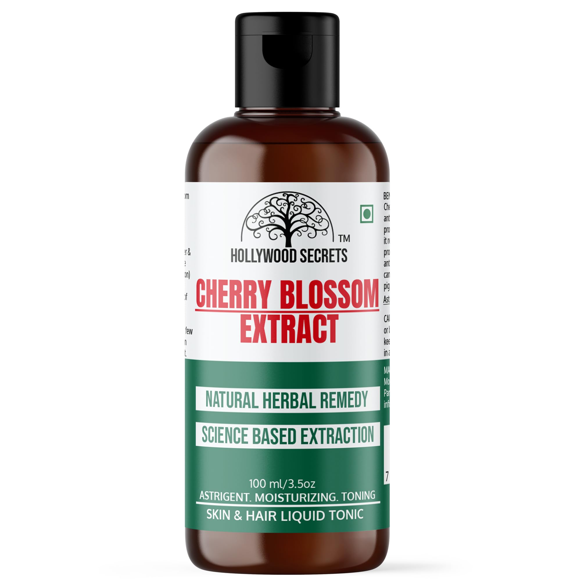 Pure 85% Cherry Blossom Liquid Botanical Extract | Lighten Skin | Moisturizing | Toning |100ml