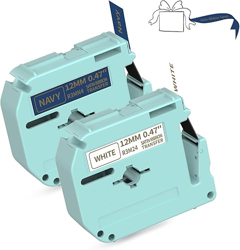 Compatible con cinta Brother M, cintas de etiquetas de tela para ropa, repuesto para PT-65 PT-70 PT-70BM PT-M95 Brother P-Touch, 0.472 in 0.47
