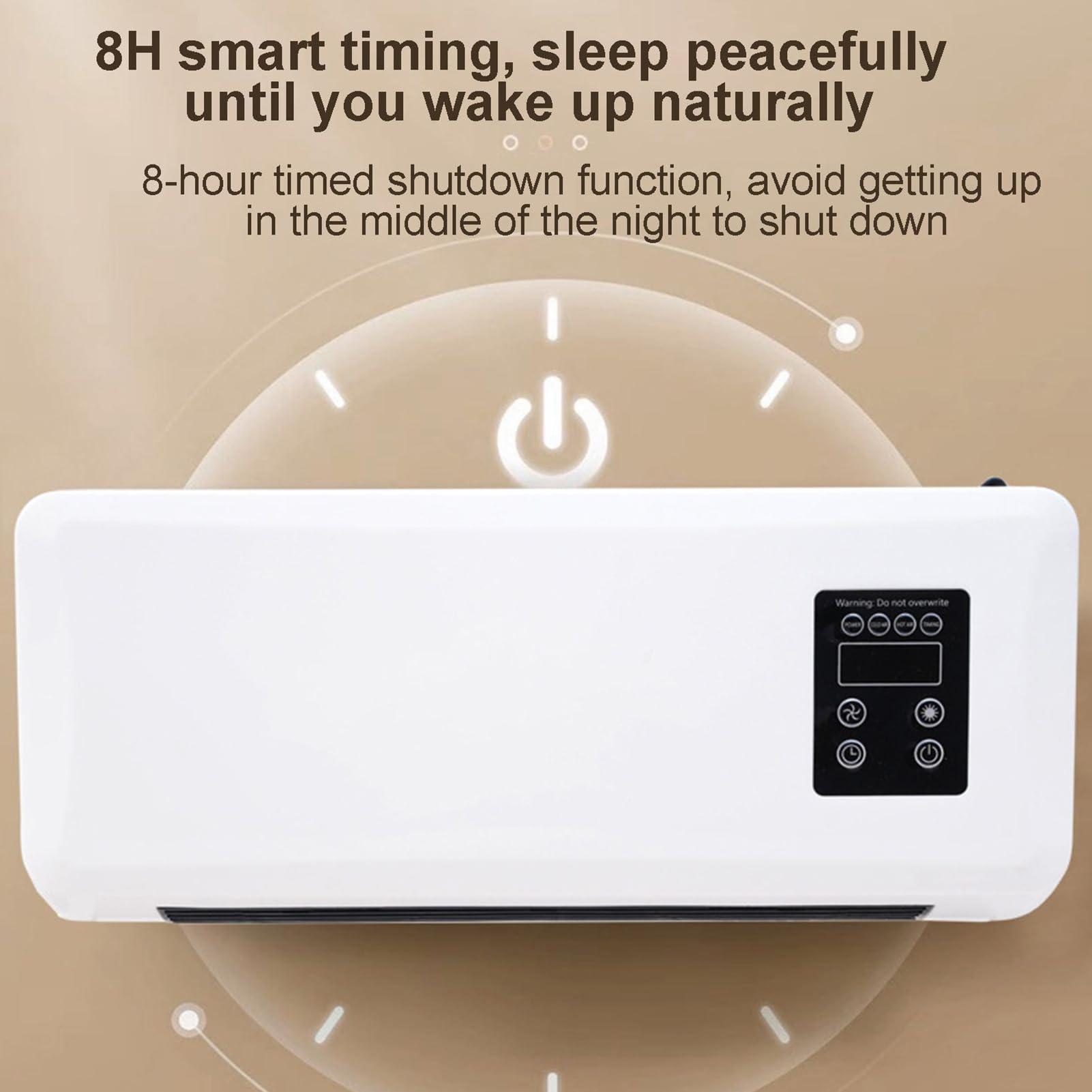 Ventilador eléctrico Split Y Calefacción,Unidad Combinada Portátil de Calefacción y Refrigeración - Bomba de Calor Sin Conductos ni Ventana con Montaje en Pared para Interiores, Tiendas de