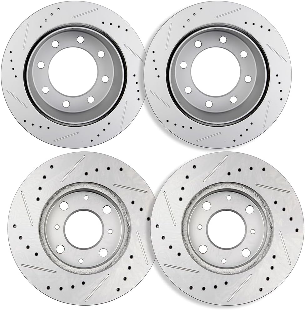 ECCPP 31314 31447 Front Vented & Rear Solid Disc Brake Rotors Fit For Lexus IS250 2006-2015