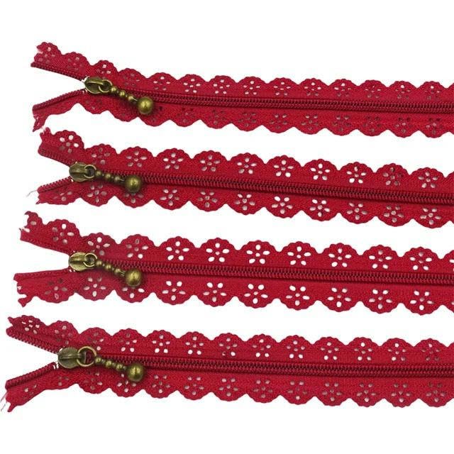 10 piezas mezcladas de longitud completa de 30 cm 12 pulgadas DIY bobina de nailon flor cremallera cremalleras para costura DIY Sastre - vino tinto - 10 piezas - 30 cm