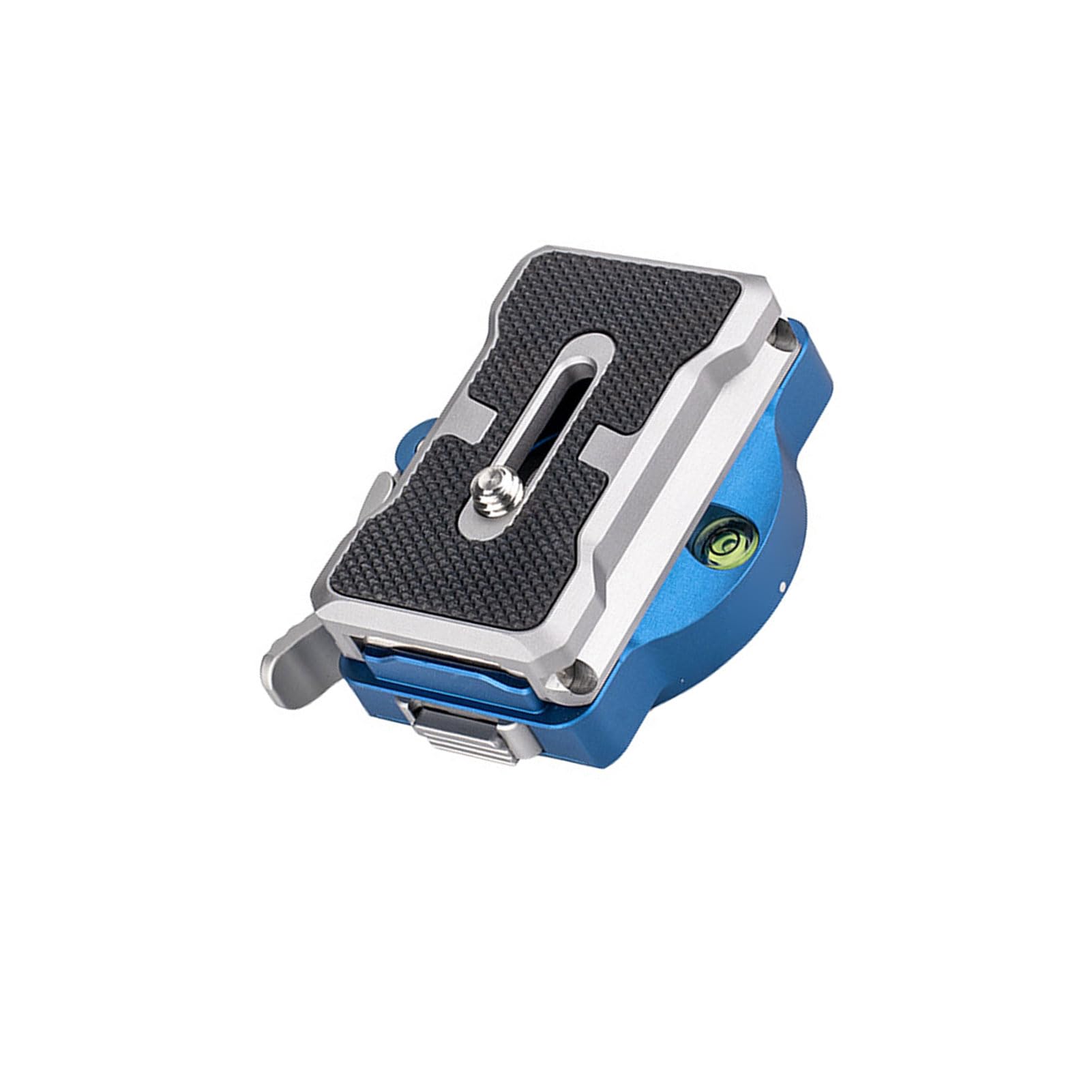 Naroote Piastra Fotocamera di Precisione CNC con Bloccaggio Automatico, Vite da 1/4" Arca 38mm Compatibile Doppia, Livella a Bolla Incorporata in Silicone Antiscivolo, Ideale per Riprese Stabili,