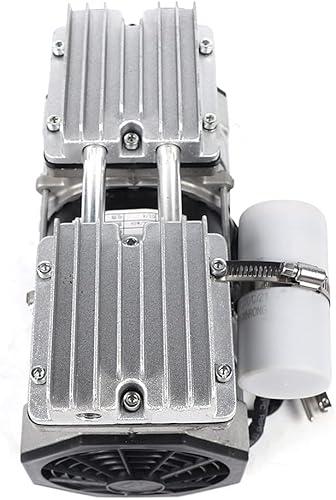 Miniatura 7 de Bomba de compresor de pistón sin aceite de alta presión de 110V 370W Bomba de aire de vacío de alto flujo Cilindro doble 1400RPM 8Bar