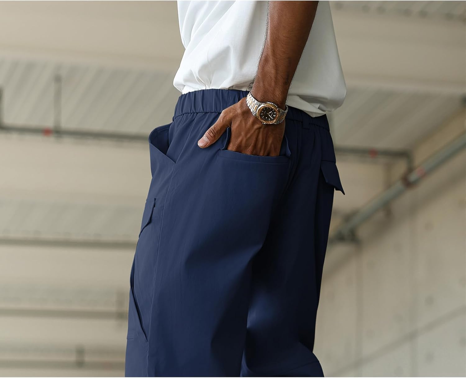 ZAFUL Men's Outdoor Cargo Hiking Pants Tactical Pants Lightweight Work Pants with 6 Pockets - Image 4