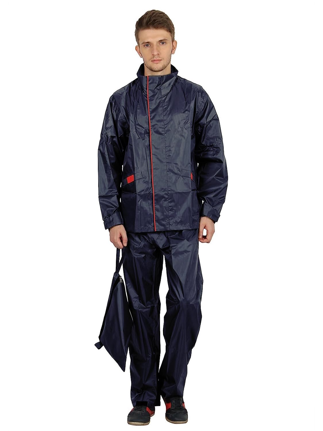 prokick Desire Unisex Rain Suit, Navy Blue (Waterproof Jacket with Hood|Pant and Carrying Pouch)-picture-43