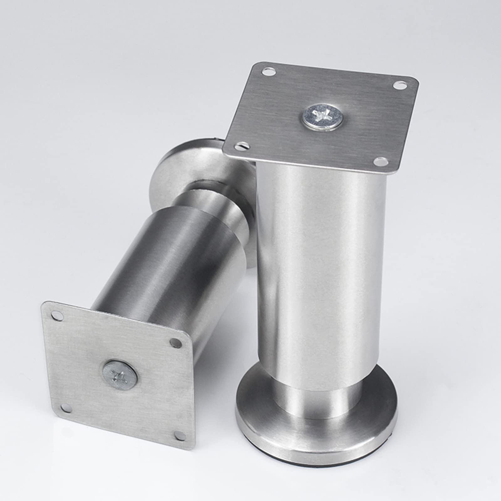 Amazon.co.jp: ステンレススチール製調節可能な脚4本。金属製家具の足