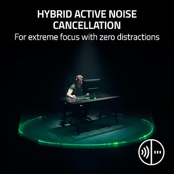 Razer BlackShark V3 Pro - Wireless ANC Esports Headset - Active Noise Cancellation - Drivers 50mm - Detachable HyperClear Mic - Wireless HyperSpeed 2,4 GHz & Bluetooth - FPS - PC/Mac | Black