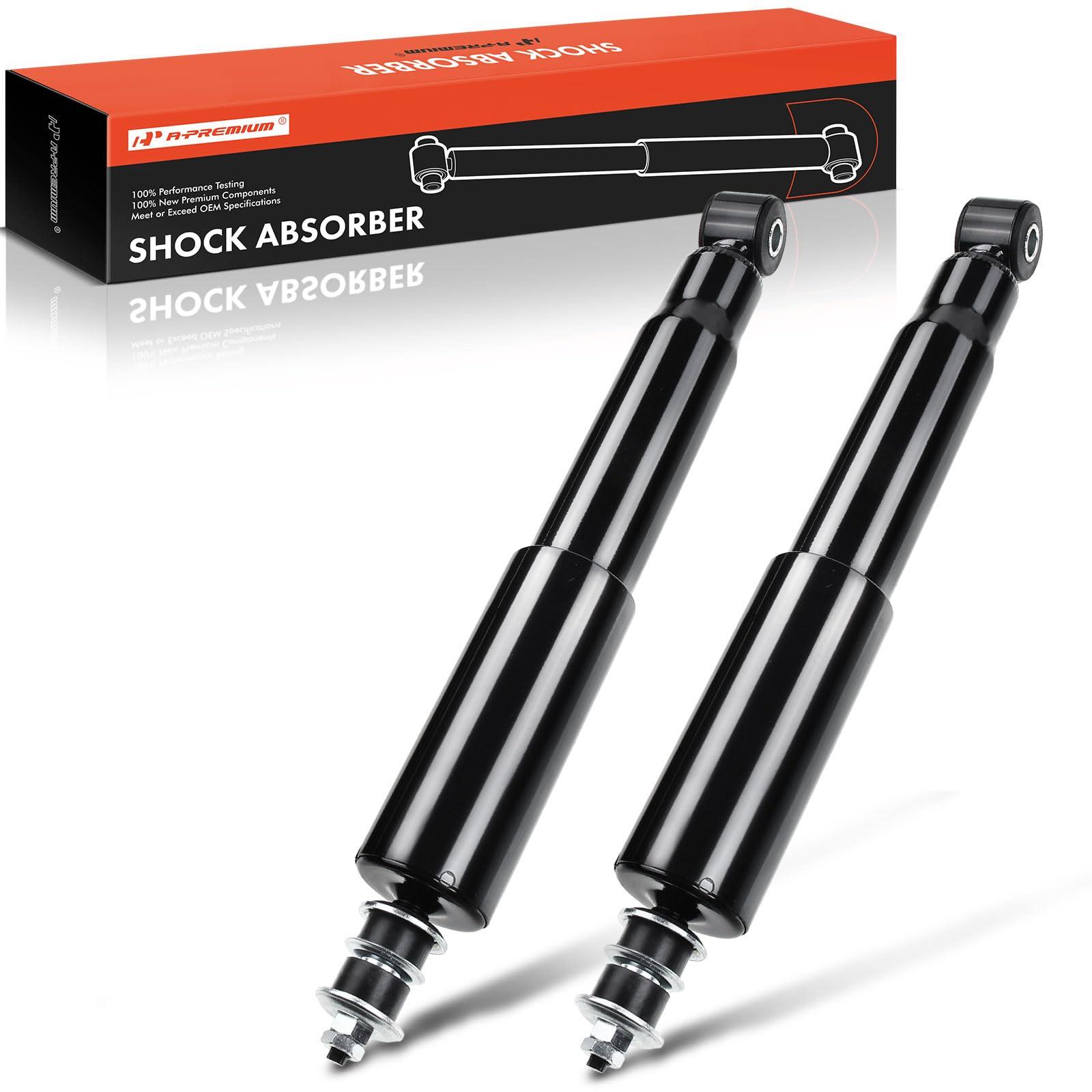 A-Premium Front Shock Absorbers Compatible with Chevrolet & Mitsubishi | for Chevy LUV 1980-1982 & Mitsubishi Van 1987-1990 & Nissan Frontier 1998-
