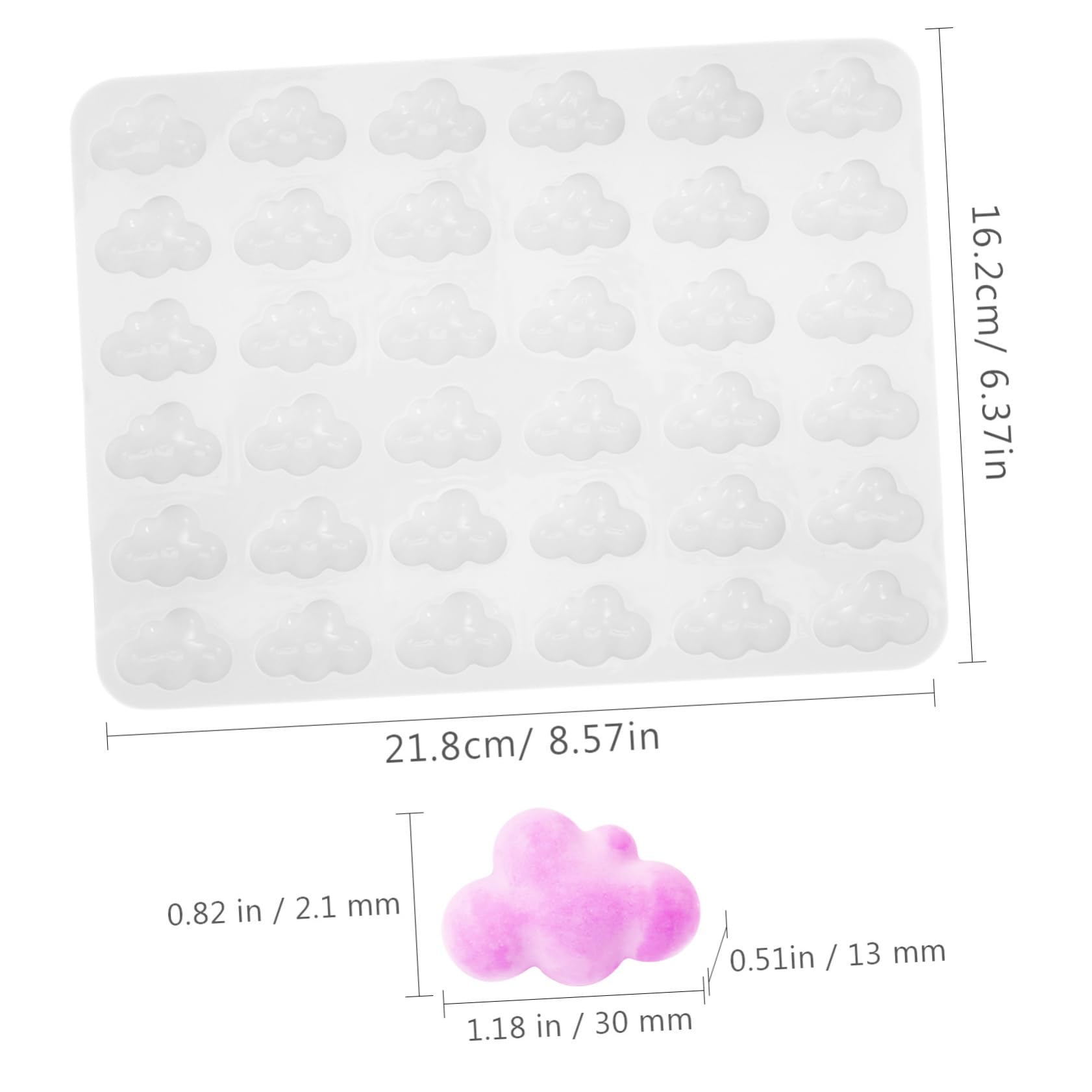 TOPBATHY 5 Pz Stampo in silicone nuvola frutta stampini gommosi in silicone accessori cucina accessori per cucina bistecchiera antiaderente gelatina stampo per caramelle per uso domestico