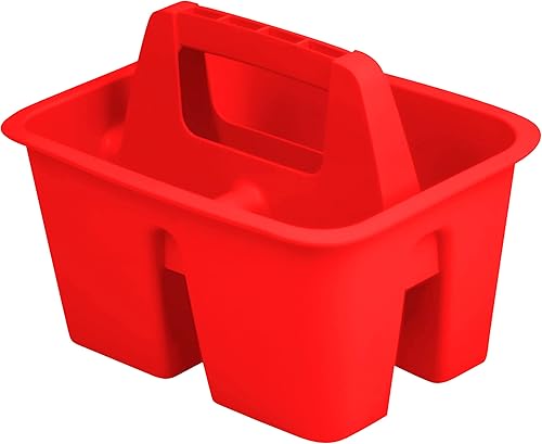 Miniatura 2 de Storex Mini organizador de aula multiusos con asa, rojo, paquete de 12 (01063U12C)